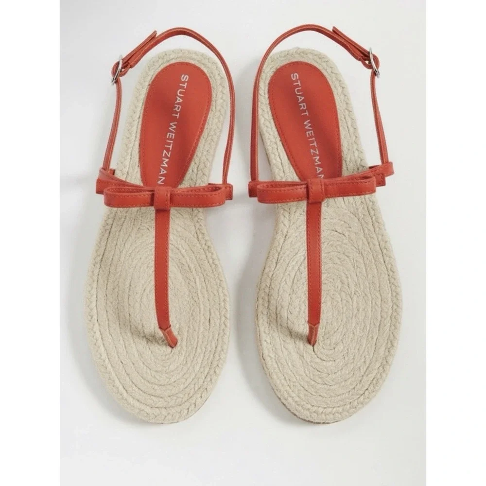 Stuart Weitzman Felicity Slingback Espadrille Sandal Sz 8 Resortwear Chic $295